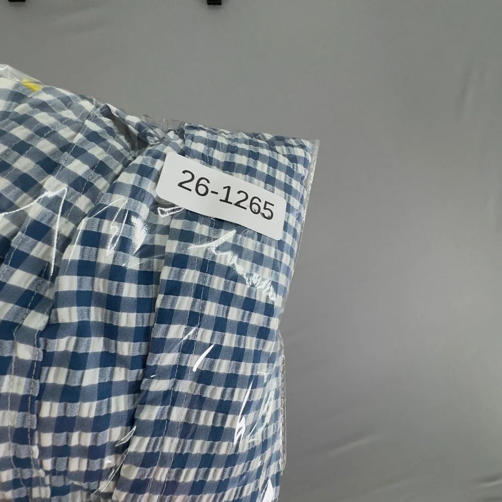 Bonobos Seersucker Surf Swim Trunks Mens L Large Blue Gingham Check 7